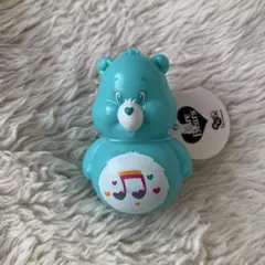 新品 ケアベア 起き上がりこぼし 水色