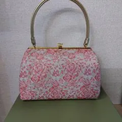（値下げ中）バラ柄　ゴールド　和装用バッグ　成人式　振袖