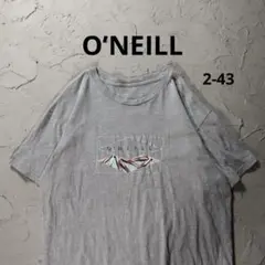 O’NEILL Tシャツ 企業ロゴ　グレー