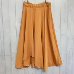 gladys アシンメトリー フレアスカート ウエストゴム 手洗い可 M