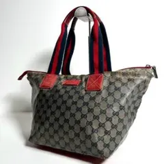 グッチ シェリーライン GG コーティングキャンバス ハンドバッグ