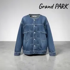 Grand PARK ノーカラーデニムジャケット FREEのサムネイル