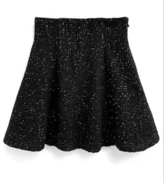 インパン裏地付きツイードスパンコールミニスカート[ta168]