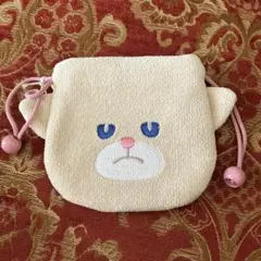 7日限定【フェイラー】モフモフネコチャン ネコチャン巾着 ノベルティ