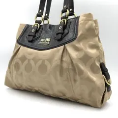 COACH コーチ トートバッグ シグネチャー ベージュ 茶色 キャンバス