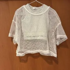 LTXC ホワイト メッシュ ノースリーブ トップス ラブトキシック　130のサムネイル