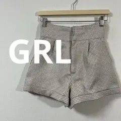 グレイル　GRL　千鳥柄ハイウエストショートパンツ　Mサイズ　tu230