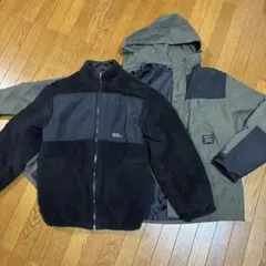 【G L A Z O S】オリーブグリーン×ブラックジャケット　160㎝