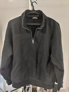 guヘビーウエイト黒 ハーフジップ スウェット Sサイズ