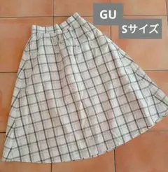 GU チェックフレアスカート　Sサイズ