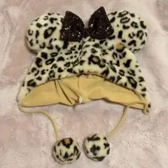 ディズニー ヒョウ柄 ファンキャップ ミニー ミッキー ゴールド