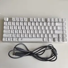 e元素ゲーミングキーボード ホワイト 茶軸