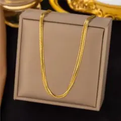 サージカルステンレス ネックレス ゴールドシルバー 超人気 4連デザインチェーン