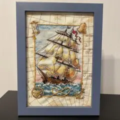 中古・油彩画】K.YAMASHITA 帆船絵画 額装付き 海景アート - メルカリ