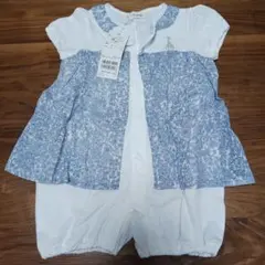 半袖小花柄ショートオールのサムネイル