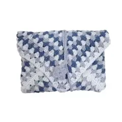 ハンドメイド　編み物　ブックポーチ　ブックカバー　文庫本　かぎ針編み