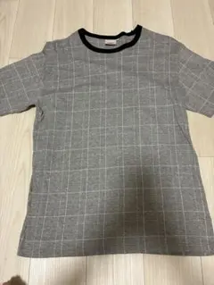 BEAMS チェック柄 Tシャツ グレー Lサイズのサムネイル