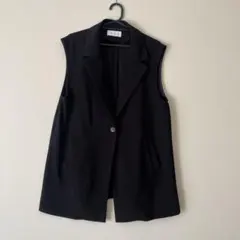 グローバルワーク　ブラック　ジレ　ベスト Fサイズ