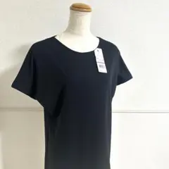 新品未使用タグ付　日本製ワコールきれいなフォルムの半袖Tシャツ　ブラックMサイズのサムネイル