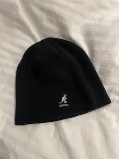 KANGOL 黒ニット帽 カフレスのサムネイル