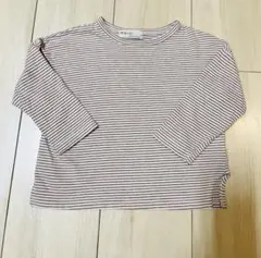 monmimi ベビー　ボーダー長袖Tシャツ　韓国子供服　90