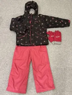 【nima】スキーウェア100 上下セット／モンベル手袋付き