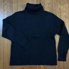 GAP 黒タートルネックニット 100%綿