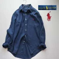 RALPH LAUREN Ocean Wash リネン ボタンダウンシャツ - メルカリ