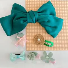 みどり色のヘアピンセット