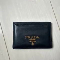 PRADA ブラックレザー 名刺入れ【週末限定セール】 PRADA ブラックレザー 名刺入れ【週末限定セール】 カードケース