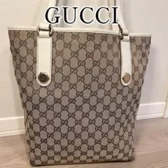 GUCCIグッチ GG メタルボタン モノグラム トートバッグ A4収納可能