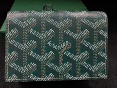 ぴーすG O Y A R Dゴヤール長財布グリーン【未使用に近い】 GOYARD ゴヤール 財布 メンズ 長財布 グリーン 正規品 APMZIP GM