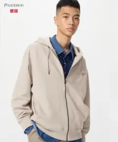 【即日発送】ユニクロ× JWA スウェットオーバーサイズフルジップパーカー L