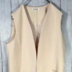 ZOCIYA ノースリーブロング丈ジレ 薄ピンク ボタンレス 美品 即日発送