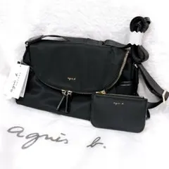 アニエスベー agnes.b ボヤージュ ナイロン ショルダーバッグ カード