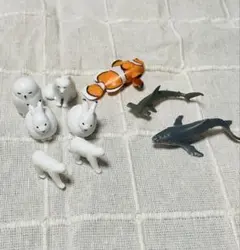ミニフィギュア 8体セット 動物 海の生き物