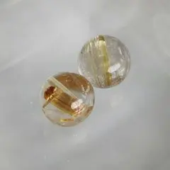 高品質 ルチル クォーツ ２粒セット 5G6w 天然石 6.1mm