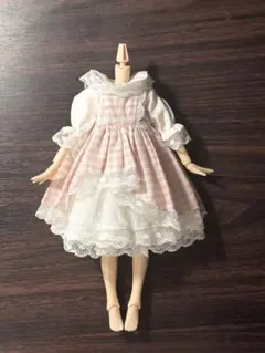 リカちゃん 27cmホワイトドール服 フリル付き リカちゃん ドール 服