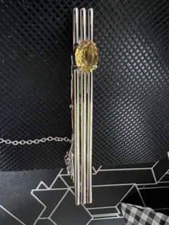 ネクタイピン タイピン タイタック K18 18金 シトリン トパーズ - メルカリ