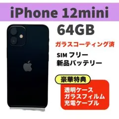 電池新品 iphone 12mini 64GB ブラック SIMフリー 完動品