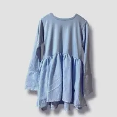 Bab ジャガード切替ワンピース フレア 長袖 大人可愛い春