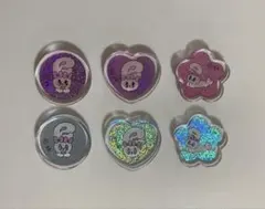 【おすそわけ】エスターバニーおはじき風シールピンク6枚セット
