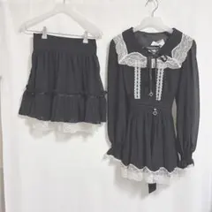 Fickle bebe フリル パフスリーブ スクエアガータースカート - メルカリ
