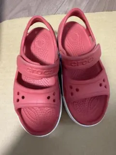 crocs 赤 サンダル キッズ用　C11 17.4センチ