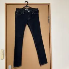 タグ付新品未使用品リボン付き デニムパンツ インディゴ