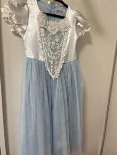 難あり　130シンデレラ　ドレス　プリンセス　水色　ごっこ遊び　コスプレ　仮装