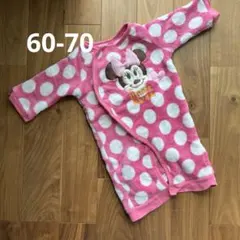 ミニーマウス フリースロンパース 60-70cm