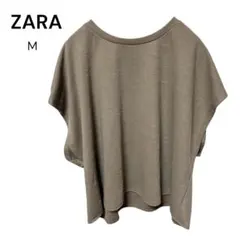 【ZARA】ザラ ドルマンフレンチスリーブカットソー モカブラウン Mサイズのサムネイル