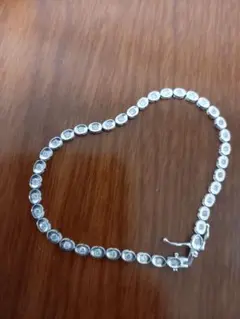 TUTUMI天然ダイヤ1ct　テニスブレスレット　K14WG　 訳ありのサムネイル