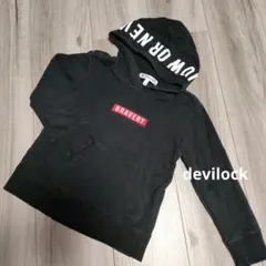 devilock　パーカー　100〜110 裏毛　トレーナー　ブラック